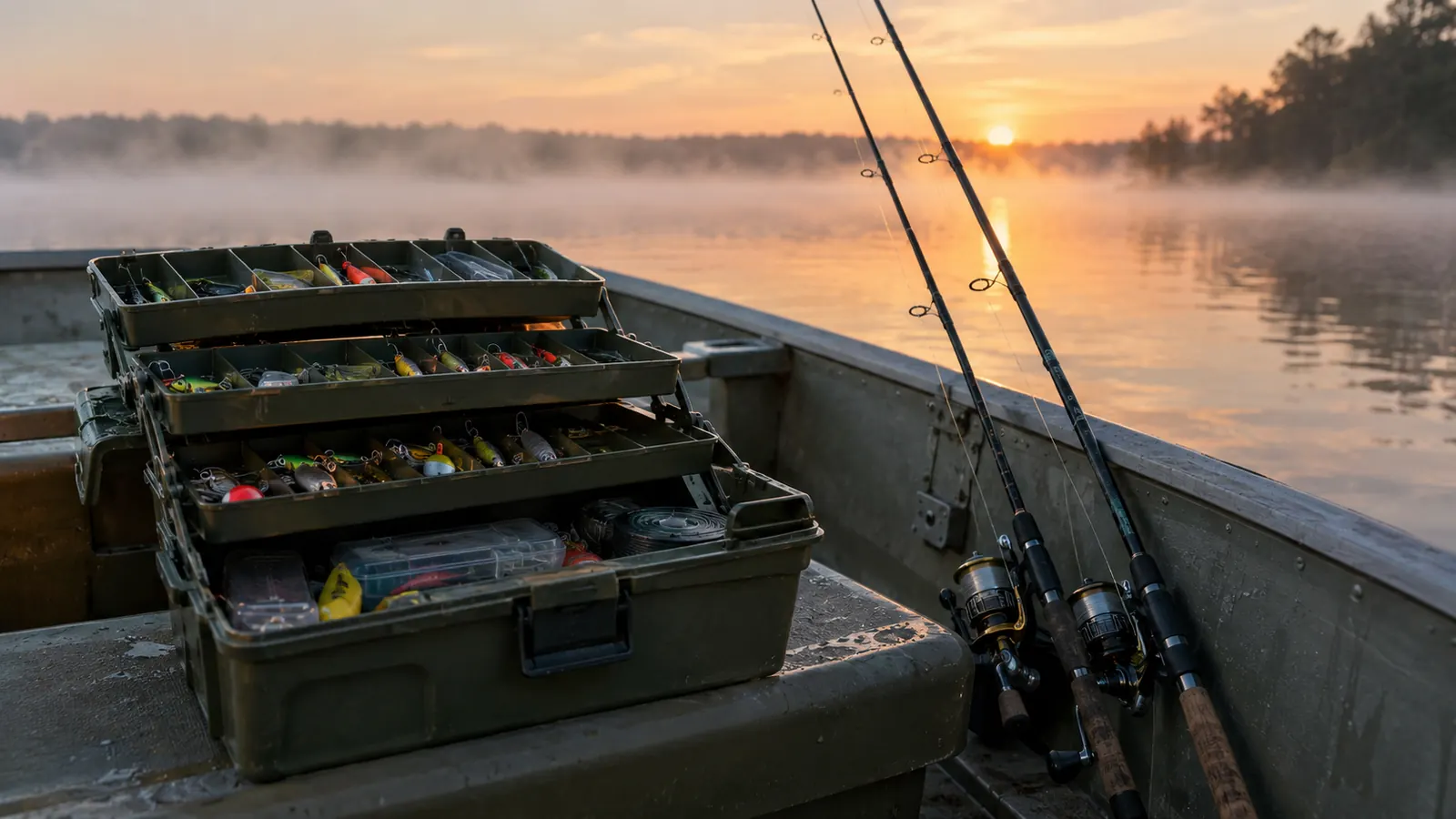 How to stock a tackle box for jon boat bass fishing